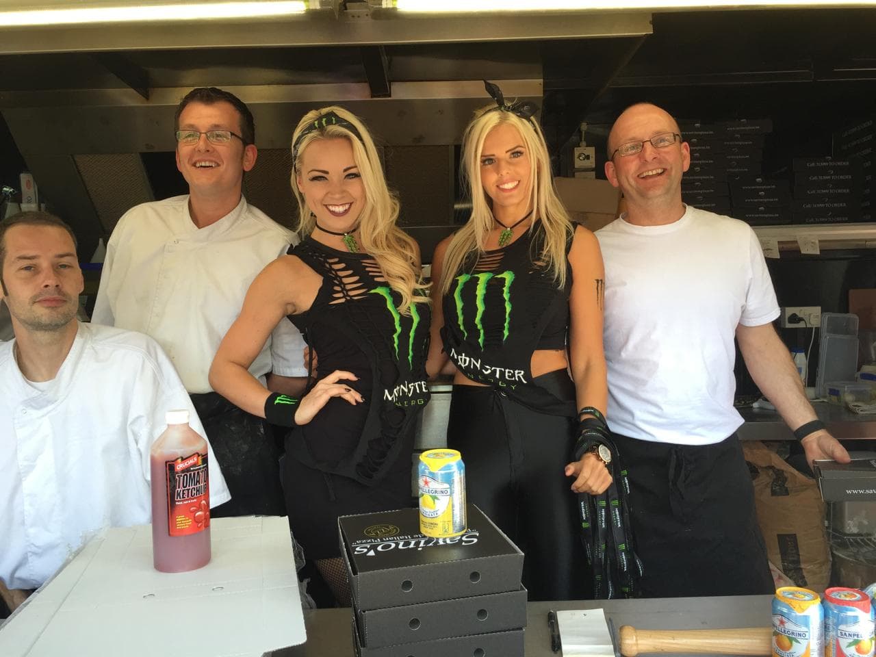 The Savino's team at the trailer